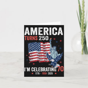 Amerika wordt 250 viert 70 Patriottisch Kaart