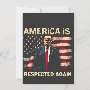 Amerika wordt weer gerespecteerd Trump USA 4 juli Bedankkaart