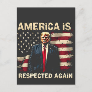 Amerika wordt weer gerespecteerd Trump USA 4 juli Briefkaart
