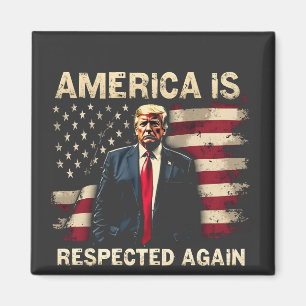 Amerika wordt weer gerespecteerd Trump USA 4 juli Magneet
