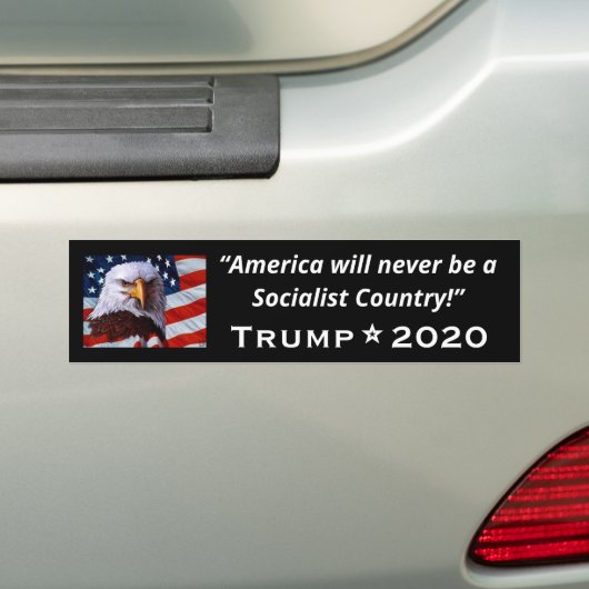 Amerika zal nooit een socialistisch land zijn - Tr Bumpersticker (Op auto)