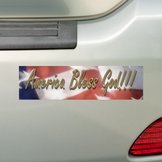 Amerika zegene God!!!! Bumpersticker (Op auto)