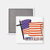 Amerika zegene God Magneet (Voorkant / Achterkant)