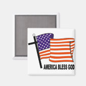 Amerika zegene God Magneet (Voorkant / Achterkant)