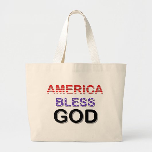 Amerika zonder God Grote Tote Bag (Voorkant)