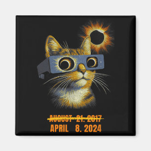 Amerika Zonsverduistering T-shirt Tweemaal In Leve Magneet