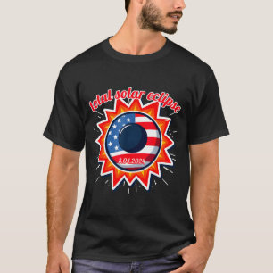 Amerika zonsverduistering Texas 4.8.24 totale zons T-shirt