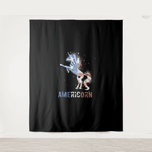 Amerikaan Amerikaanse vlag Tshirt Patriottische Ee Wandkleed