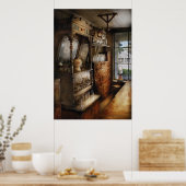 Amerikaan - Draai van de eeuwse soda fontein Poster (Keuken)