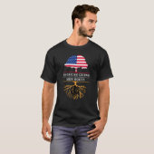 Amerikaan geteeld met sikh roots sikhisme trots t-shirt (Voorkant volledig)