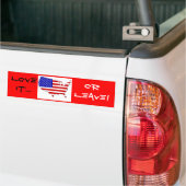 Amerikaan, hou van of ga weg! bumpersticker (Op Truck)