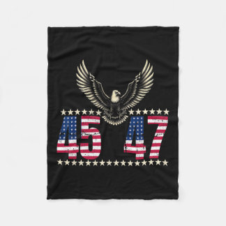 Amerikaan maakte Trump Merchandise Trump 45 47 Tru Fleece Deken