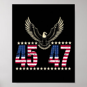 Amerikaan maakte Trump Merchandise Trump 45 47 Tru Poster