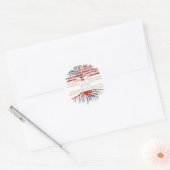 Amerikaan met armeense wortels ronde sticker (Envelop)