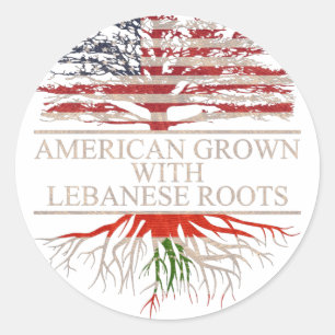 Amerikaan met libanese wortels ronde sticker