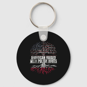 Amerikaan opgegroeid met Poolse roots Print USA Po Sleutelhanger