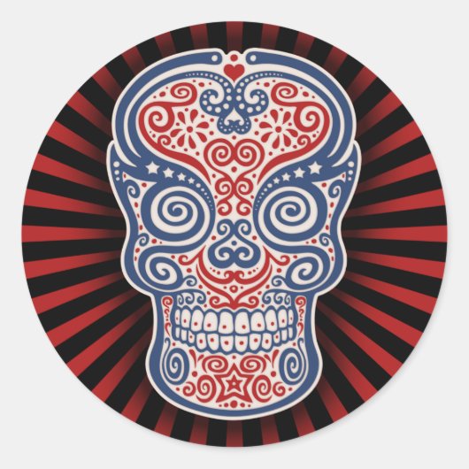 Amerikaan Ronde Sticker (Voorkant)