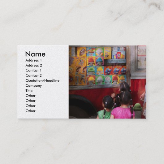 Amerikaan - Roodchocolade-ijs Visitekaartje (Voorkant)