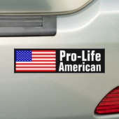 Amerikaan Tegen Abortus Bumpersticker (Op auto)