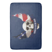 Amerikaan tegen de botschedel badmat (Voorkant Verticaal)