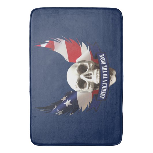 Amerikaan tegen de botschedel badmat (Voorkant Verticaal)