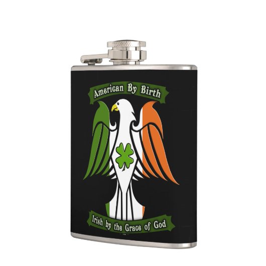 Amerikaan van Birth, Iers van de Grace of God Eagl Heupfles (Links)