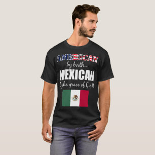 Amerikaan van Birth Mexican van Grace US Flag. T-shirt