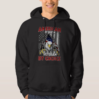 Amerikaan van Birth Veteran door Choice Eagle Amer Hoodie