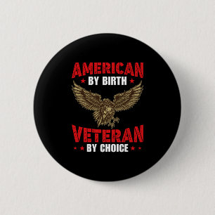 Amerikaan van Birth Veteran Ronde Button 5,7 Cm