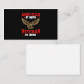 Amerikaan van Birth Veteran Visitekaartje (Voorkant / Achterkant)