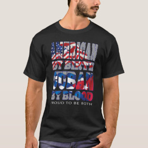 Amerikaan van geboorte Cuban van bloedgroep die be T-shirt