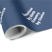 Amerikaan van geboorte, land van keuze cadeaupapier (Rol Hoek)