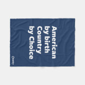 Amerikaan van geboorte, land van keuze fleece deken (Voorkant (Horizontaal))