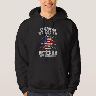 Amerikaan van geboorte, veteraan bij keuze Onafhan Hoodie