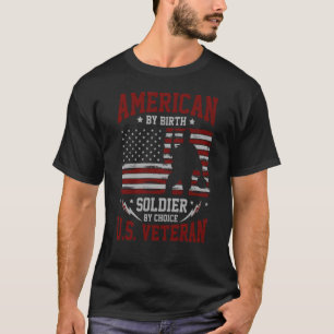 Amerikaan van geboortesoldaat van keuze Veteraan G T-shirt