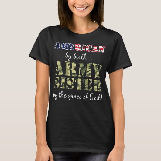 Amerikaan van het Birth Army Zuster van de Grace o T-shirt (Voorkant)