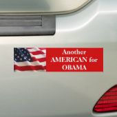 Amerikaan voor Obama Bumpersticker (Op auto)