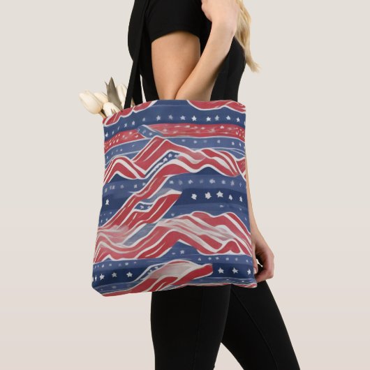 Amerikaanpatroon Tote Bag (Dichtbij)