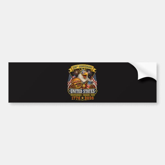 Amerikaans 1776 2026 250ste 4 juli Onafhankelijkhe Bumpersticker (Voorkant)