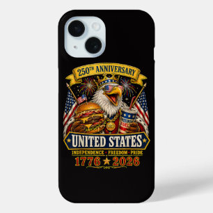 Amerikaans 1776 2026 250ste 4 juli Onafhankelijkhe iPhone 15 Case