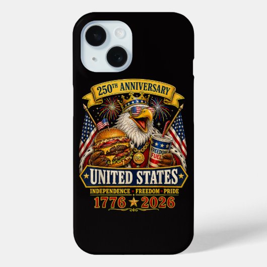 Amerikaans 1776 2026 250ste 4 juli Onafhankelijkhe Case-Mate iPhone Case (Achterkant)