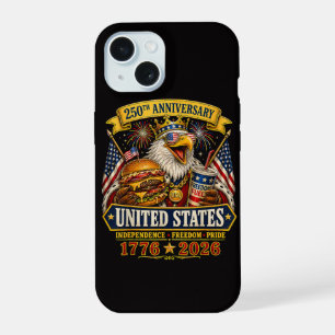 Amerikaans 1776 2026 250ste 4 juli Onafhankelijkhe iPhone 15 Case