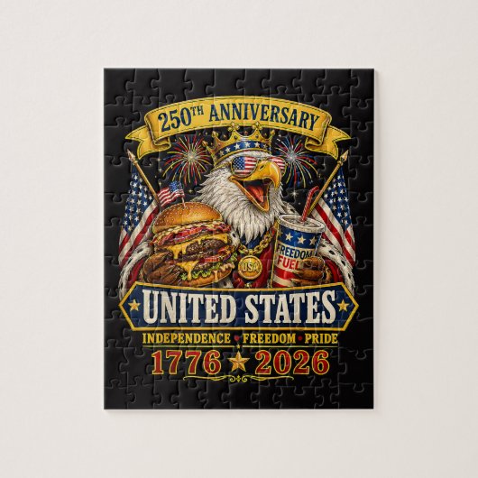 Amerikaans 1776 2026 250ste 4 juli Onafhankelijkhe Legpuzzel (Verticaal)