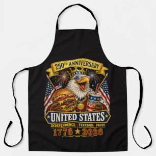 Amerikaans 1776 2026 250ste 4 juli Onafhankelijkhe Schort