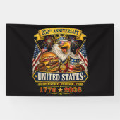 Amerikaans 1776 2026 250ste 4 juli Onafhankelijkhe Spandoek (Horizontaal)