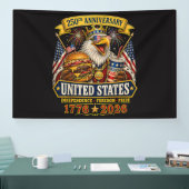 Amerikaans 1776 2026 250ste 4 juli Onafhankelijkhe Spandoek (Beurs)