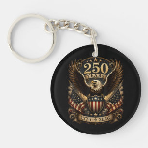 Amerikaans 1776 2026 250ste 4de Juli Patriotische Sleutelhanger