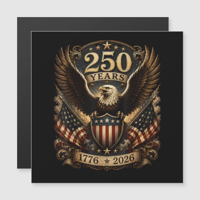 Amerikaans 1776 2026 250ste 4de Juli Patriottische (Voorkant / Achterkant)