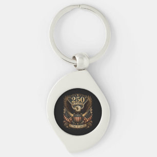 Amerikaans 1776 2026 250ste 4de Juli Patriottische Sleutelhanger