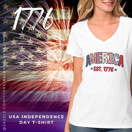 Amerikaans 1776 Independence Day T-shirt